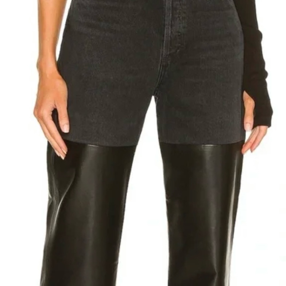 Agolde Women's Dark Gray High Rise Jeans